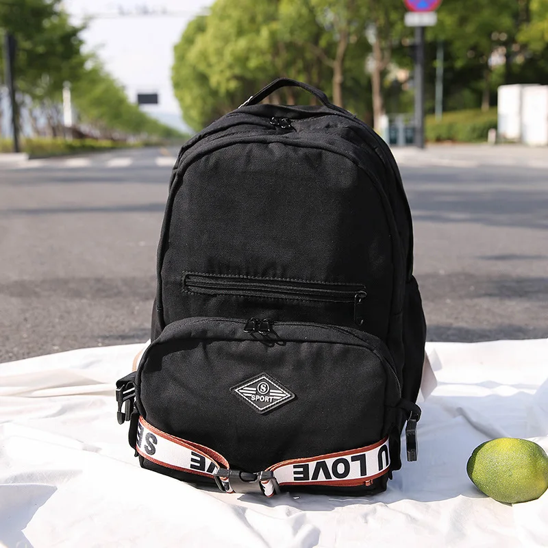 

Deconstructable Backpack Two-Piece Set Canvas Crossbody Bag Fashion Casual Backpack Women's Trend Backpack