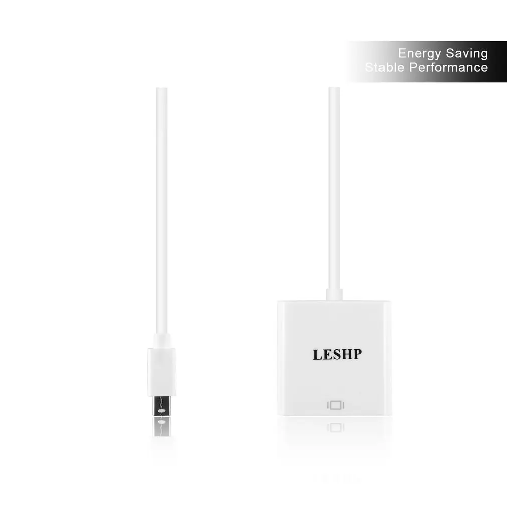 LESHP White 1080P Active Mini DP DisplayPort Male to DVI Female Adapter Converter Cable Matters FOR Computer Monitor Projector