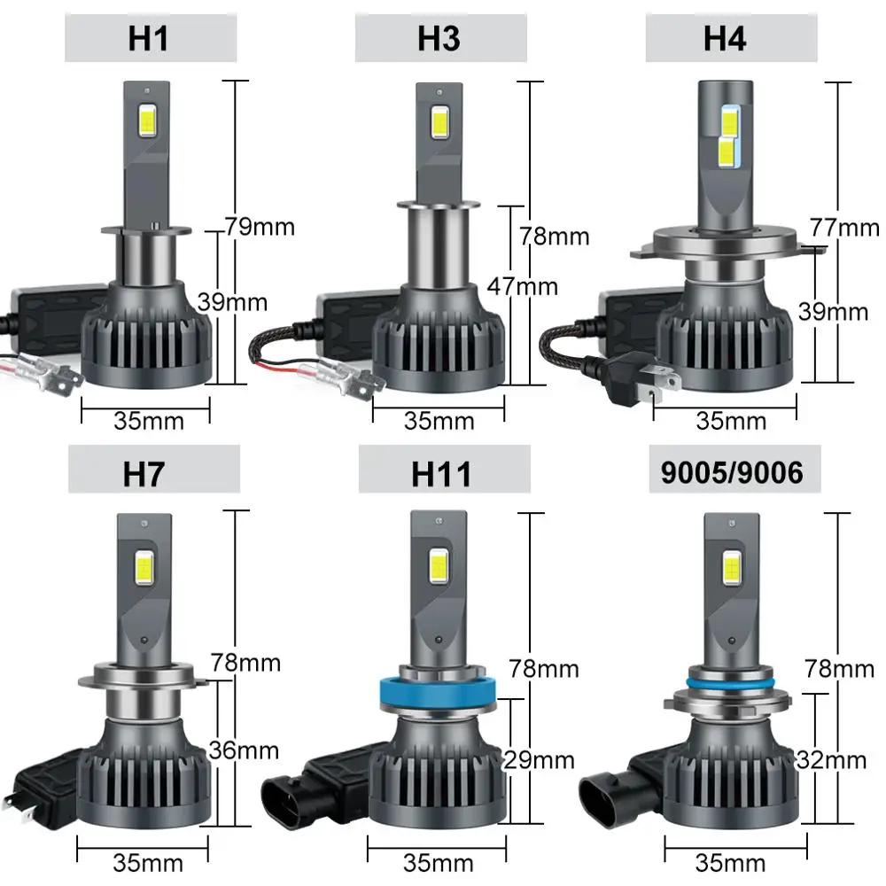 LED Car Headlight Bulbs H4 H7 H1 H3 H8 H11 H3 HB2 9003 HB3 9005 HB4 9006 6500K 110W 2Pcs led car lights led lights led bulbs led headlights led car headlights car headlamps