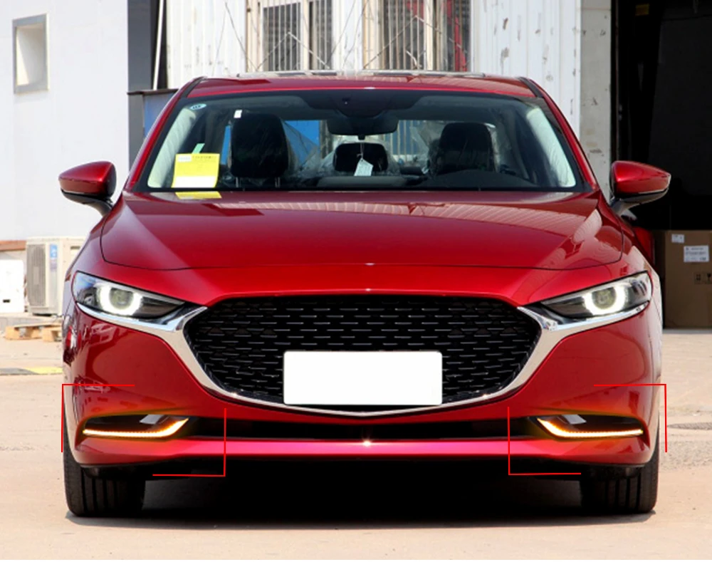 CSCSNL 2 шт. DRL для Mazda 3 Axela 12 В светодиодный автомобильный дневной ходовой светильник, противотуманная фара с желтым указателем поворота