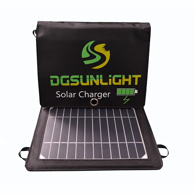 

RG Folding Solar Panel Charger14W Portable with Fast Charge Dual USB Dual DC Port High Efficiency