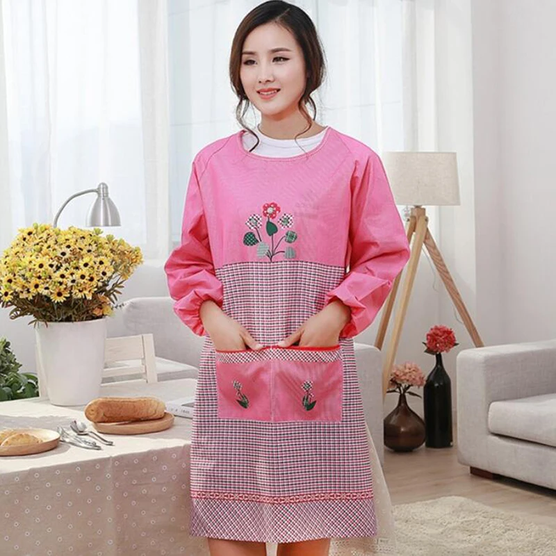 Plaid Printing Apron Woman Adult Bibs Home Cooking Baking Coffee Shop Cleaning Aprons Kitchen Accessories