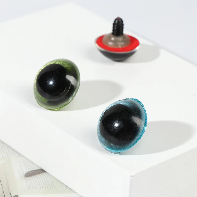 10set 16/18/20/22/24mm Shinning Glitter Plastic Doll Safety Eyes Plush Toys Accessories Eyeballs For DIY Toy Bear Stuffed Making 3