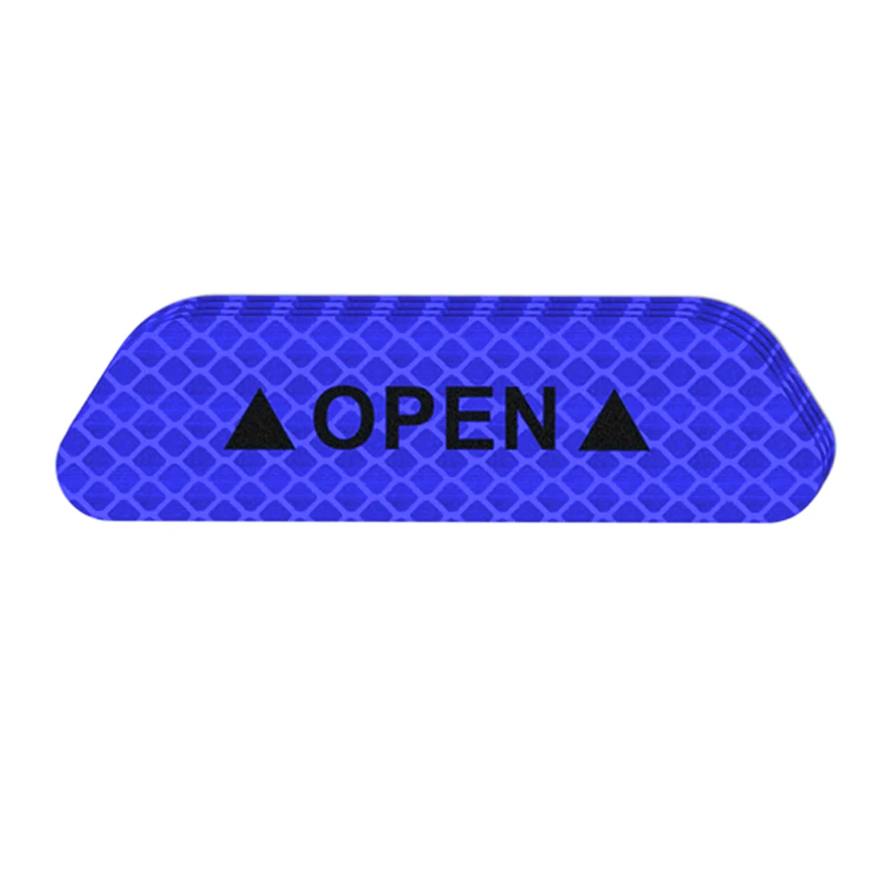 blue 4pcs Высокое качество автомобиля светоотражающие полосы стикер Предупреждение льная лента ночь открытая дверь знак наклейка анти-столкновения знак NCM99 - Цвет: blue 4pcs
