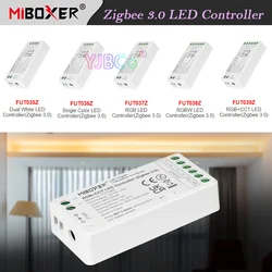 DC 12V 24V Miboxer Single Color/Dual White/RGB/RGBW/RGB+CCT Zigbee 3.0 LED Strip Light Controller For Zigbee 3.0 Bulb Lamp