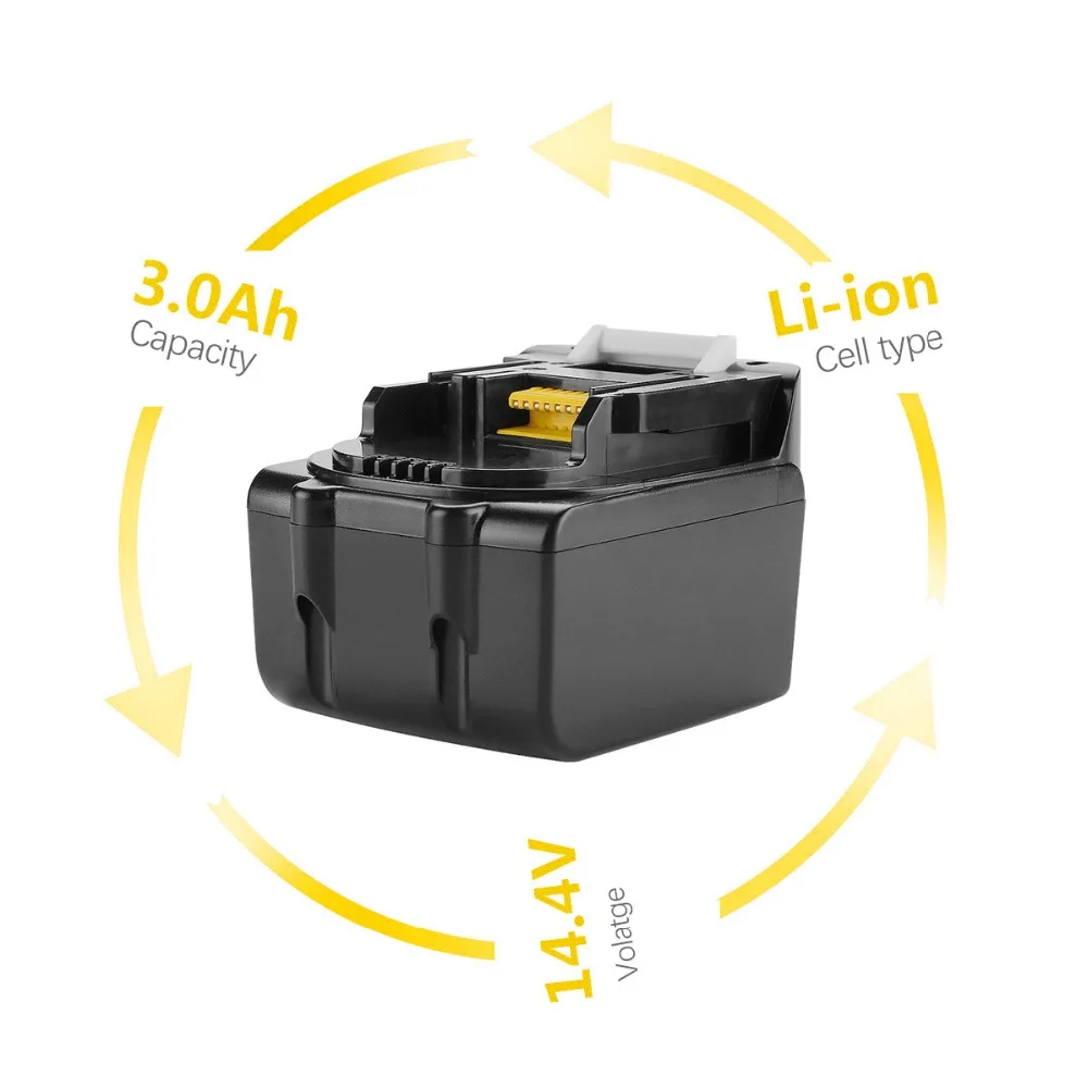 Bonacell 14,4 В 3000 мАч литий-ионная аккумуляторная батарея для аккумуляторных инструментов Makita BL1430 BL1440 194558-0 194559-8 L30