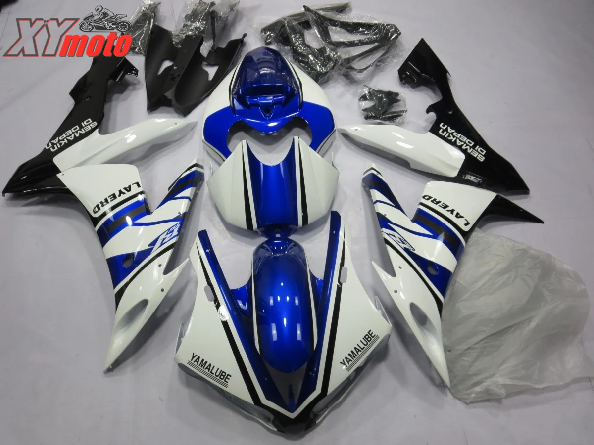 

Motorcycle Fairing Kit For Yamaha YZF1000 R1 04 05 06 Injection ABS Plastic Fairings R1 2004-2006 Gloss Blue and White Bodyworks