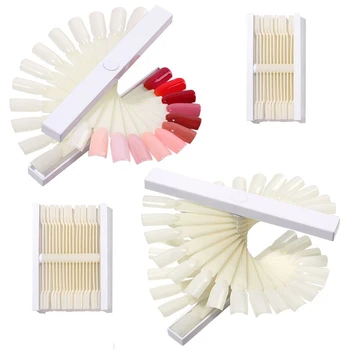 

24pcs/36pcs Rotary Style False Nail Tips Color Card Polish Practice Showing Shelf Stand Spiral Fake Tips Display Board Nail Art