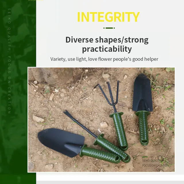 4 db Kerti Szerszámkészlet Virág Ültetés Kombinált Lapáttalkészlet Szerszámkészletek Mini Kertészeti Növényi Szerszámok Lapát Rake Ásó - Image 4