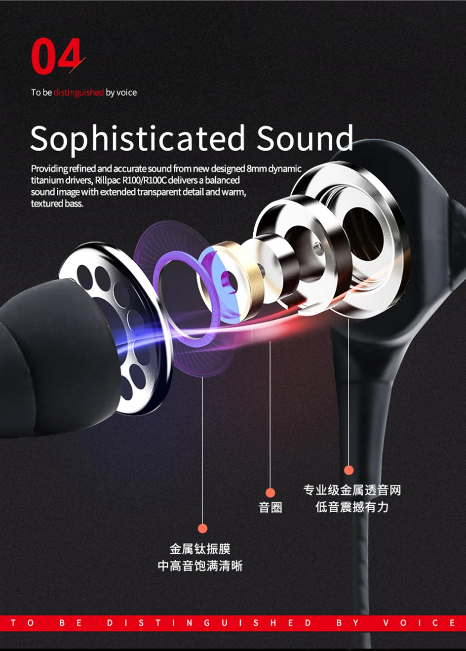 fones de ouvido Intra-auriculares com mic &