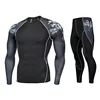 Men's Thermal Underwear Set Motorcycle Base Layer Winter Warm Tight Long Shirts & Tops Bottom Suit t shirts and pants trousers ► Photo 2/6