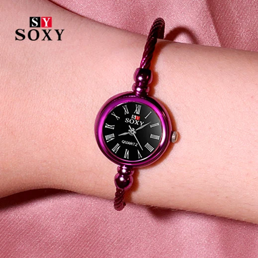 

2019 Ladies Quartz Wristwatch Fashion Casual Mujer Dress Watch Saati Women Bangle Bracelet Luxury Watches Stainless Steel Retro