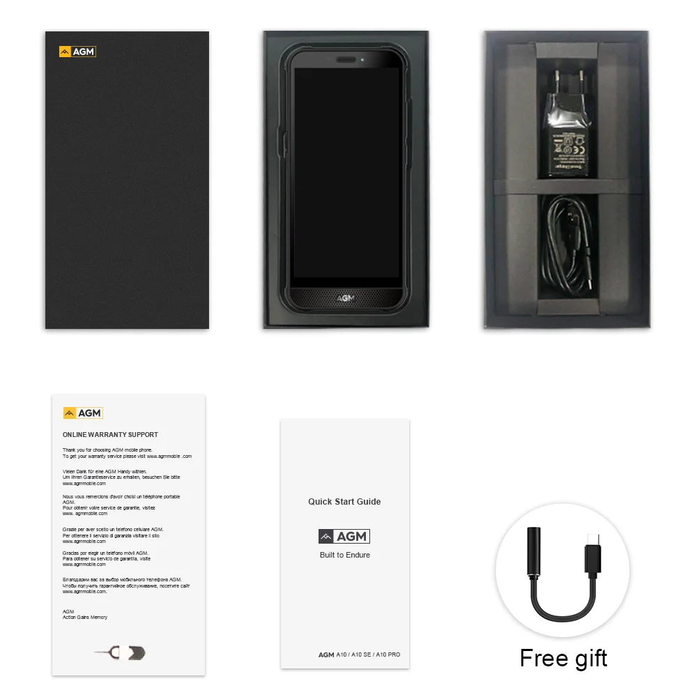 OFFICIAL AGM A10 4G+64G Rugged Phone Android™ 9  4G LTE 5.7