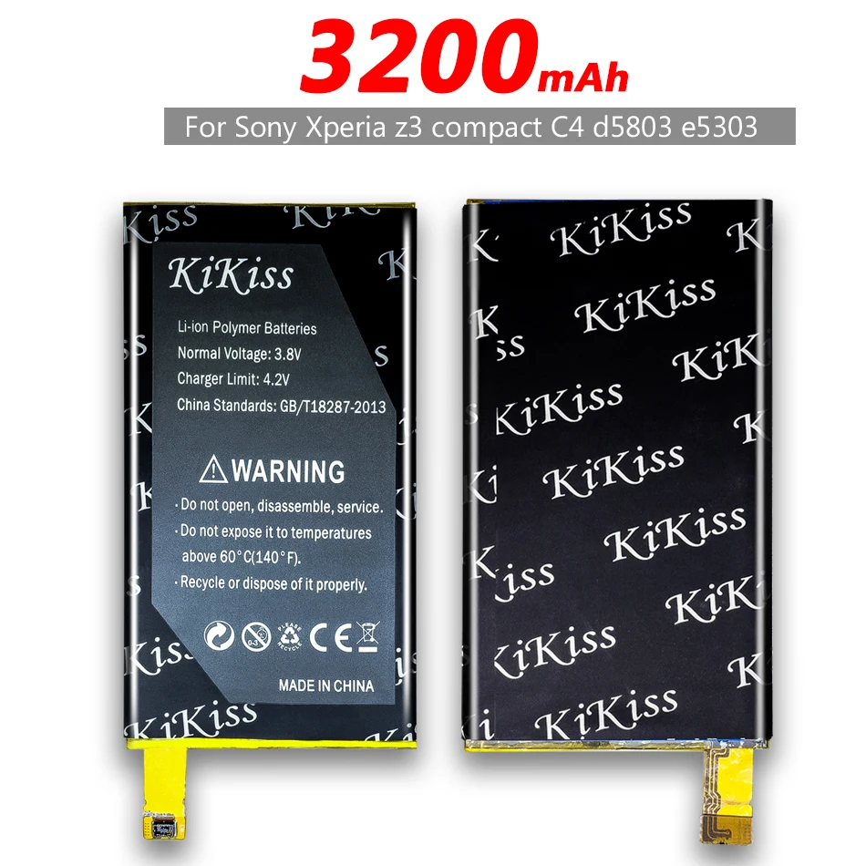 Аккумулятор для телефона Sony Xperia Z3 Compact Z3c Mini D5803 D5833/ C4 E5303 E5333 E5363 E5306 LIS1561ERPC 3200 мАч |