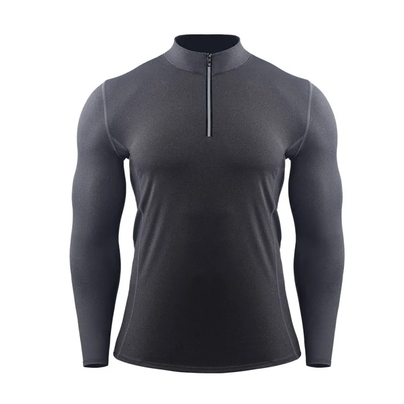 

Мужские однотонные футболки с длинным рукавом, спортивная одежда для фитнеса, быстросохнущая футболка, Повседневная рубашка, облегающие топы, футболки