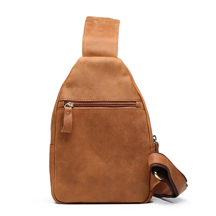 Woosir Sac à bandoulière en cuir pour homme Sac à dos à bandoulière