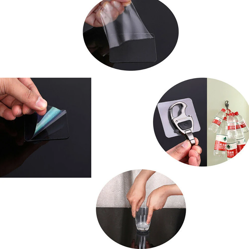 

20pcs Double-Sided Suction Cup Auxiliary Stickers Waterproof Adhesive Bathroom Kitchen Stick Hook Patch