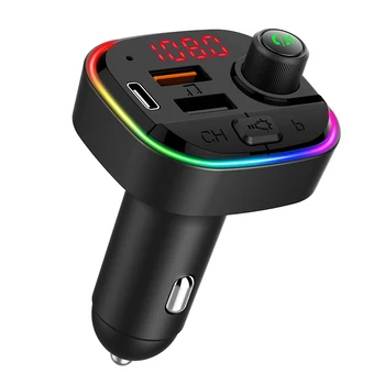 

Bluetooth 5.0 FM Transmitter Dual USB Charging Type-C Car Mp3 Music Player Bluetooth Adapter Car Fast Charge Auto Supplies