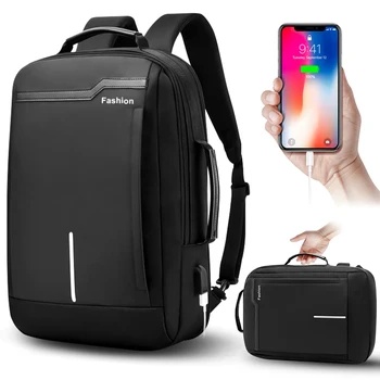 

Travel Backpack Men Laptop Business RFID Anti Theft Back Pack Male Waterproof Notebook USB Charging Bags School Student Man Bag