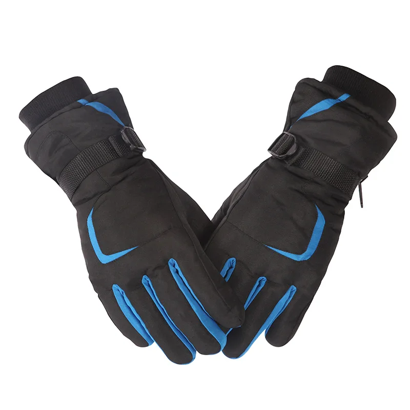 Heated Ski Gloves Waterproof Men Women Heating Glove Touch Screen Winter Windproof Snow Thicken Skiing Glove Leather Board