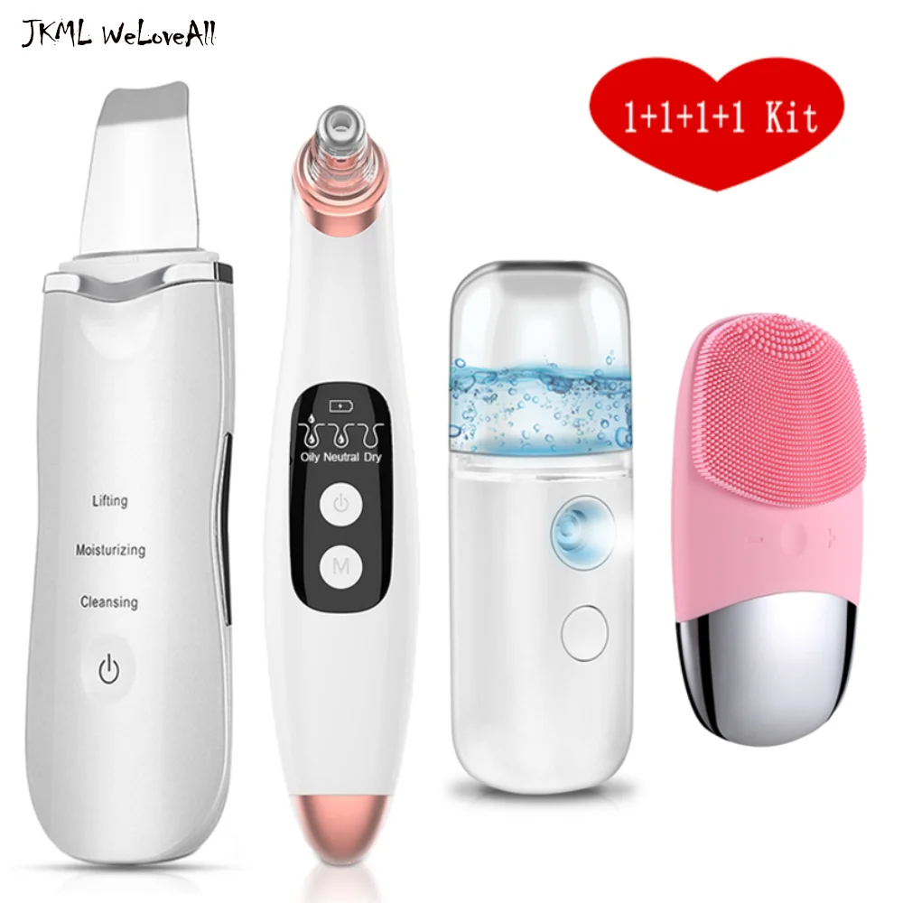 Depurador ultrasónico para piel, máquina limpiadora de rostro profunda, pala exfoliante, limpiador de poros faciales, eliminación de espinillas, Nano spray hidratante