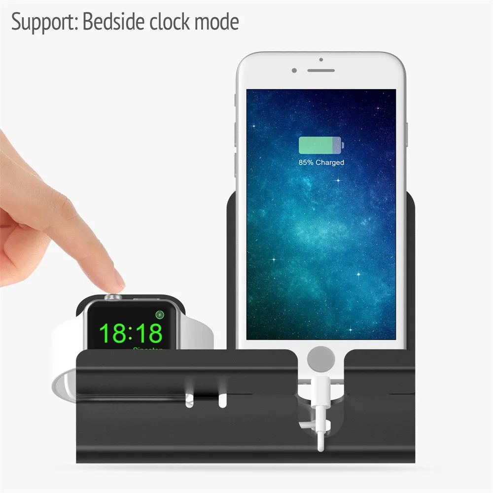 2 в 1 зарядная док-станция кронштейн держатель комплект для iPhone для Apple Watch Series 1 2 3 4 Y20