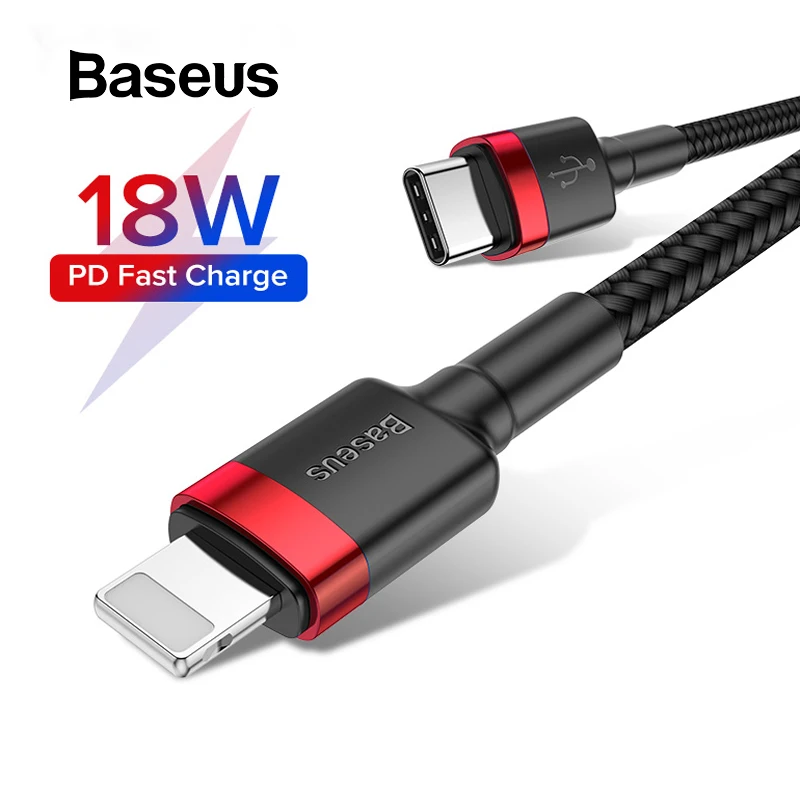 

Baseus USB C Cable for iPhone XR 8 Plus 11 Pro Max USB C Cable Fast Charge PD 18W for iPhone Charger USB C Cable Data Wire Cord