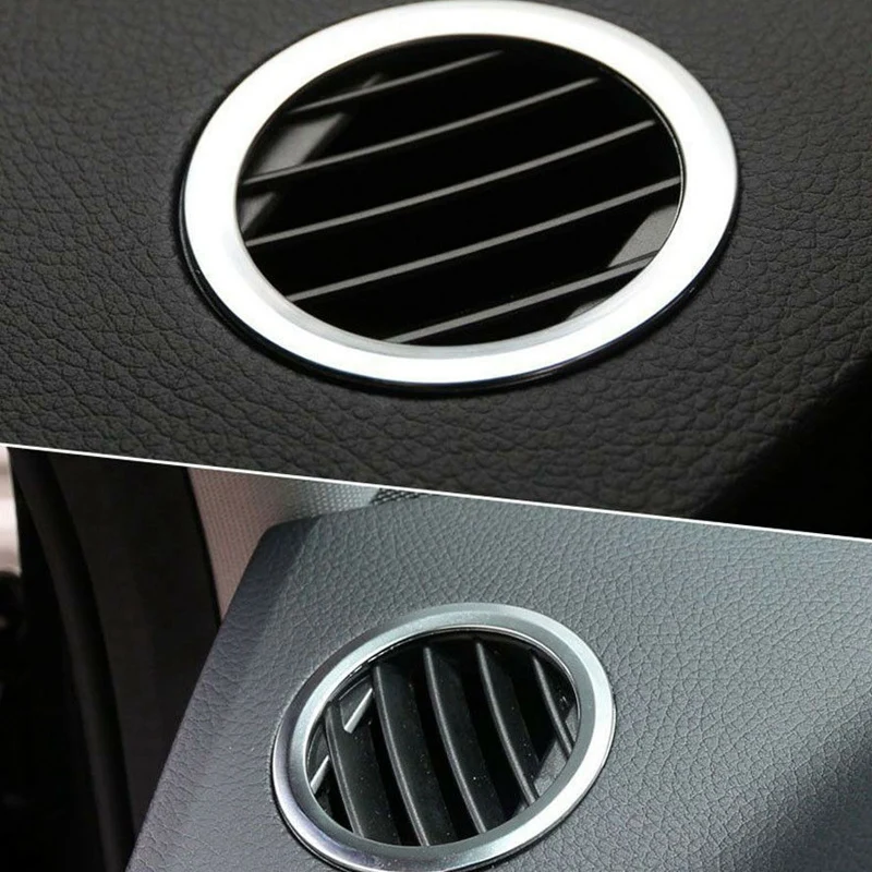 2 шт серебро Нержавеющая сталь внутренняя Передняя вентиляционная Выходная Крышка Накладка для Mercedes Benz GLK X204 2008