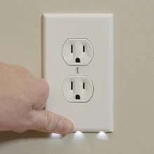 Интеллигентая(ый) автоматический переключатель розетка США штекер настенный Электрический разъем светодиодный светильник Сенсор настенной розетки Зарядное устройство плиты 2 розетки