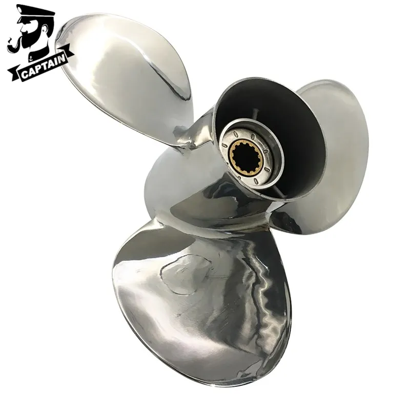 Captain Propeller 11 1/4X14 Fit Suzuki Outboard Engines  DT35C DT40 DF40 DF50 Stainless Steel 13 Tooth Spline RH 990C0-00501-14P