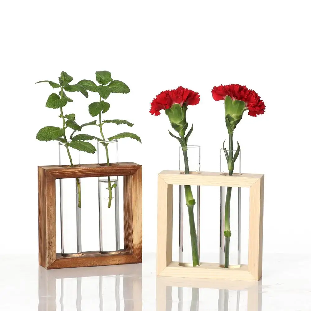 

Simple Nordic Glass Flower Vase Tube Bottle Hydroponic Terrarium Container Holder Decor for Bedroom Living Room Home Decoration