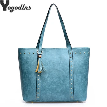 

Large Capacity Casual Shoulder Bags for Women 2020 PU Leather Fringe Purse Handbags Retro Tassel Shopper Tote