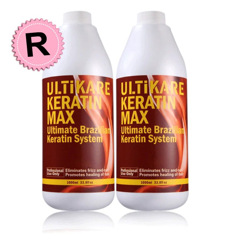 Brazilian 12% Formalin 2pcs 1000ml Hot Sale Keratin Hair Treatment Straighten and Repair Resistant Cruly Hair Free Shipping