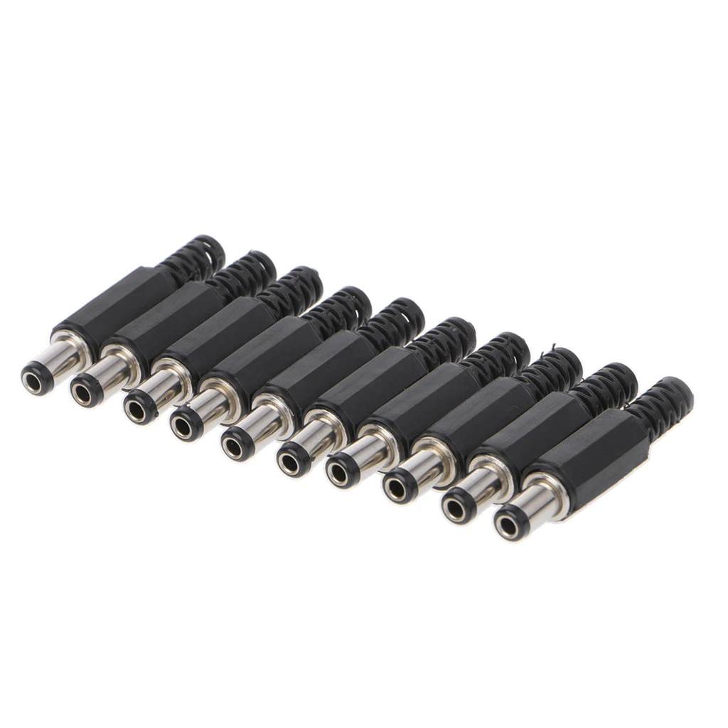 

10Pcs 5.5x2.5mm Male DC In-Line Plug Socket Jack Connector Adapter Plastic Cover
