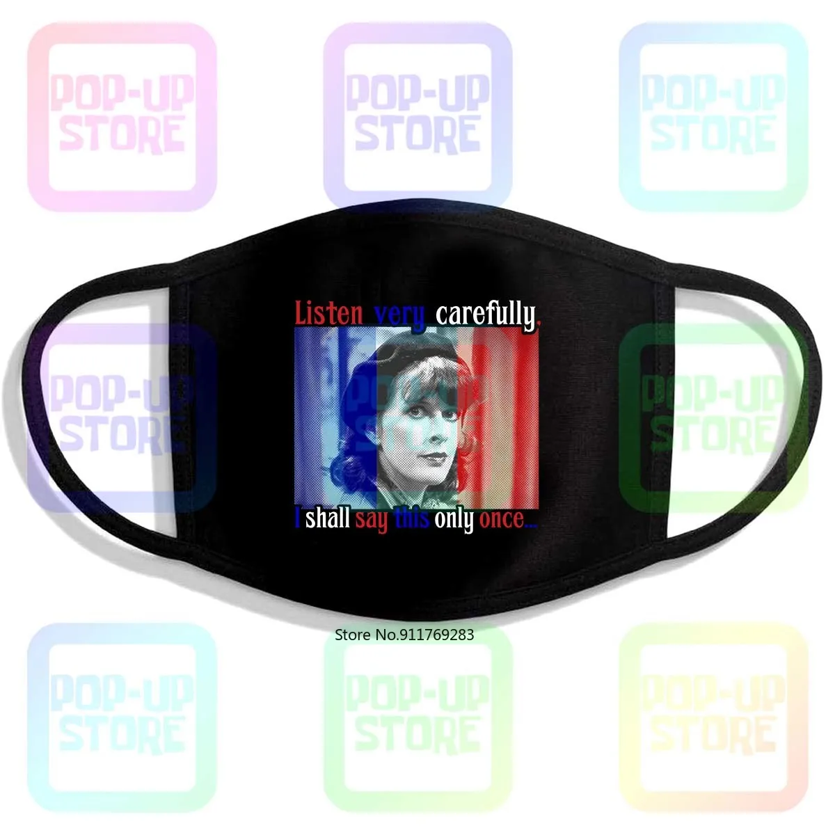 Allo / Michelle Dubois I Shall Say This Only Once Male Print Printing Washable Breathable Reusable Cotton Mouth Mask | Аксессуары для