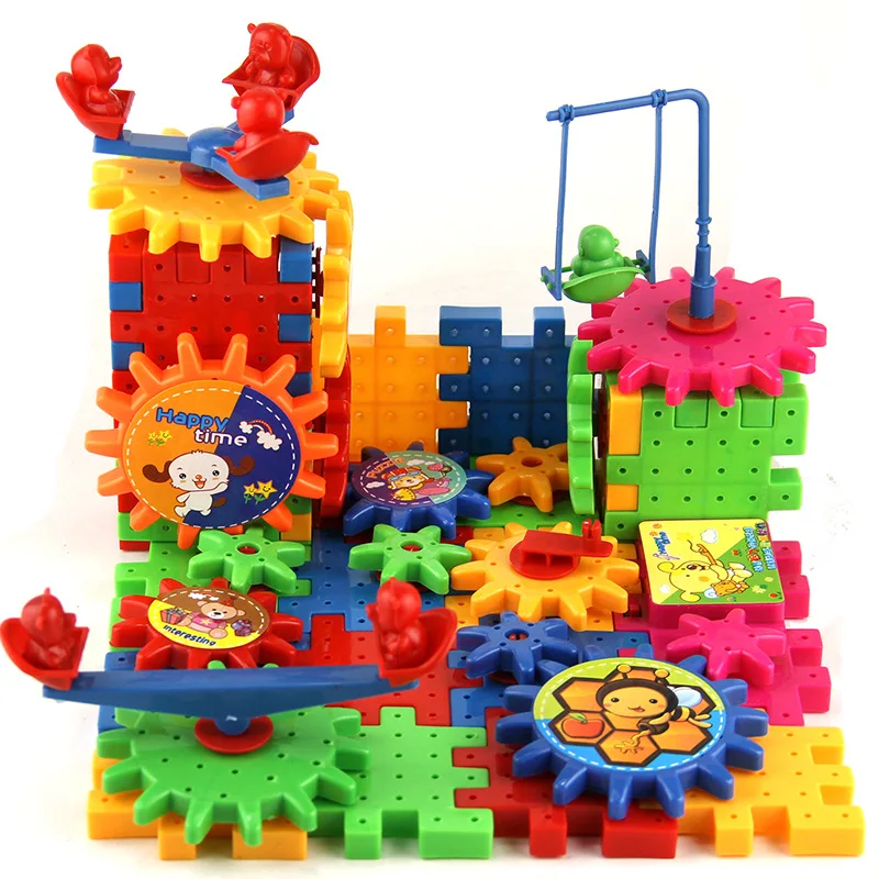 

Children Electric Flexible Building Blocks Assembly Electronic Assembled Fight Inserted Jigsaw Puzzle Educational Plastic Toy