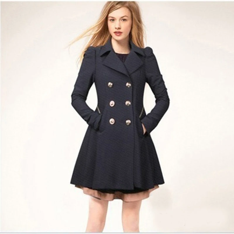 ZOGAA Plus Size Women Trench Coat Autumn Fashion Women's Double Breasted Windbreaker Coats Causal Ladies Long Trench Coat Female