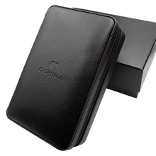 Cohiba кедровая древесина для сигар Humidor кожа для сигар табачный Чехол Коробка для сигар с зажигалкой резак увлажнитель для путешествий портативный хьюмидор набор
