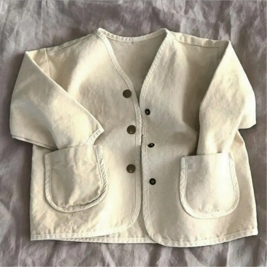 Baby Boys And Girls Denim Jacket Coat Spring And Autumn Casual Large Pocket