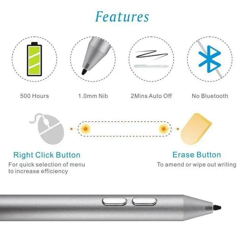 Модный алюминиевый стилус для планшета для ноутбука microsoft Surface Dell hp ASUS sony Универсальный емкостный экран