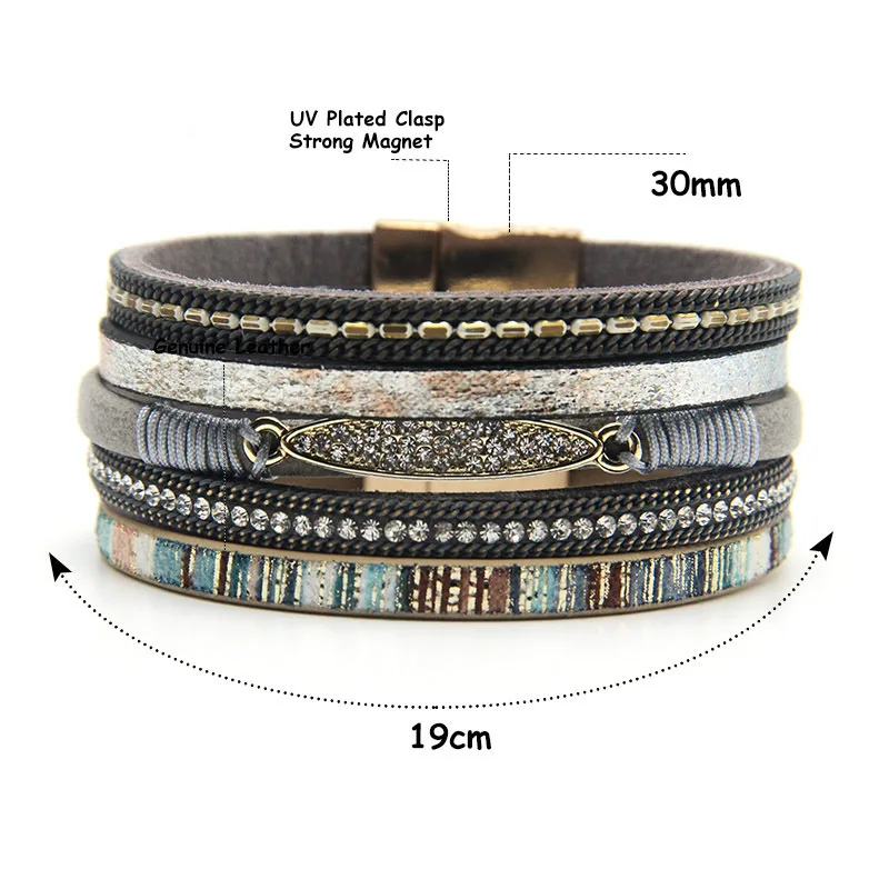 Женский кожаный браслет в стиле бохо, ювелирное изделие, полый браслет "Древо жизни" для женщин, многослойный браслет на запястье, женский браслет