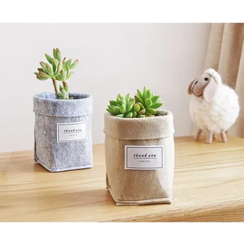 

Nordic Simple Felt Desktop Storage Fleshy Flower Pot