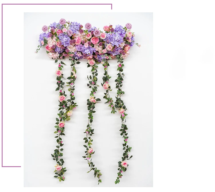 JAROWN Artificial Rose Flower Row Floral Arch Decor Wedding Main Table Decoration Wedding Background Wall Props Sztuczne Kwiaty (15)
