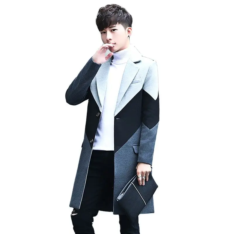 Winter Long Coat Men Business Casual Long Jacket Large Size S-5xl Men Trench Overcoat Fashion Slim Windbreaker