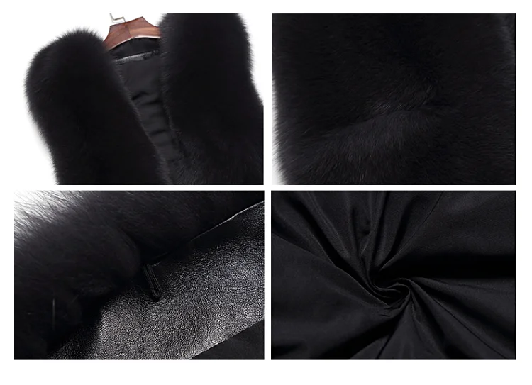 ZDFURS* women natural real fox fur vest good quality 100%genuine real fox fur gilets winter thick warm short sleeveless coat