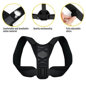 

Medical Adjustable Clavicle Posture Corrector Men Woemen Upper Back Brace Shoulder Lumbar Support Belt Corset Posture Correction