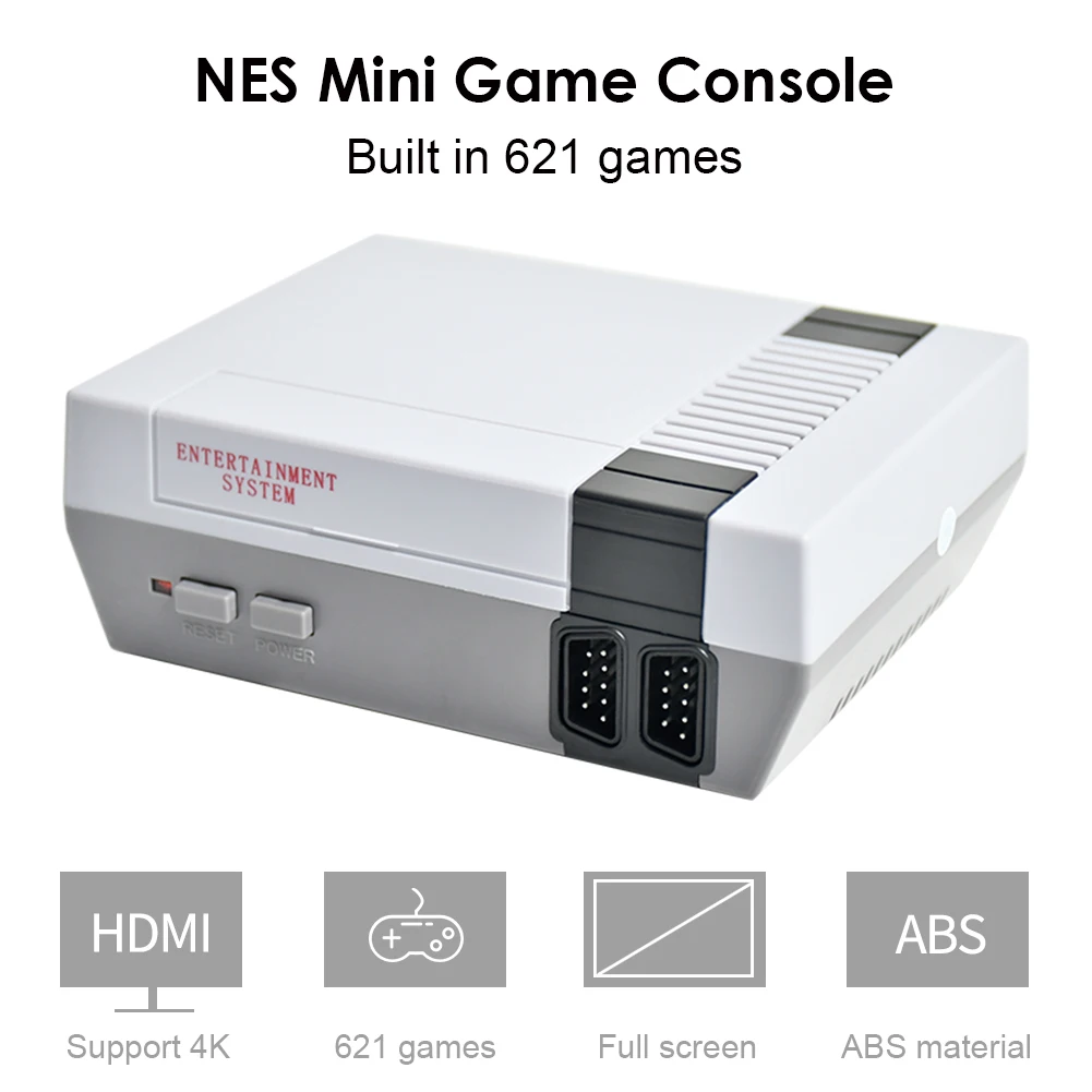 Классическая игровая мини-консоль NES в ретро стиле 621 игр HDMI-совместимый игровой