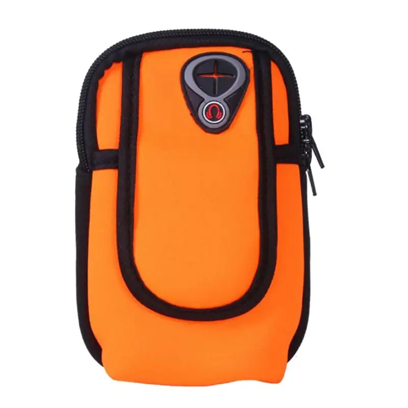 New arrived Unisex Outdoor Sports Arm Package Men and Women Fitness Running Breathable Waterproof Pouch Iphone 6 S / Plus 5.2-6 - Цвет: Orange