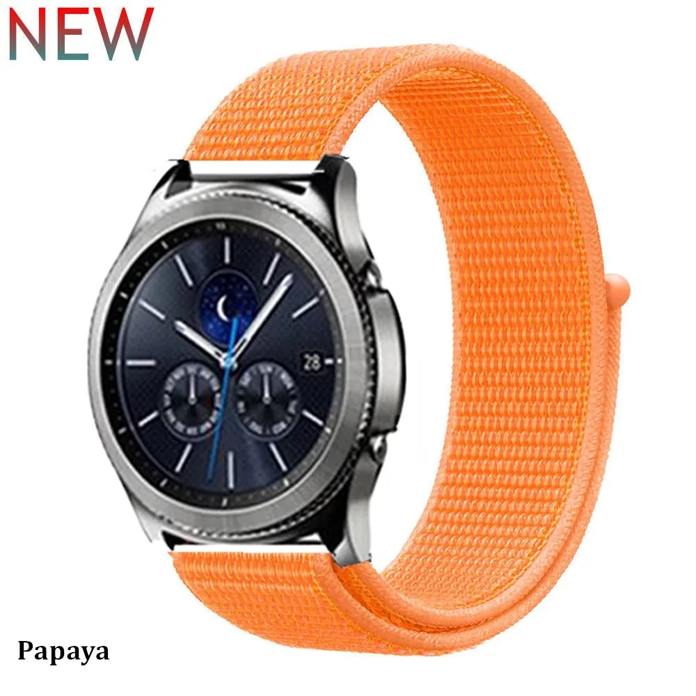 papaya 37 22 мм ремешок для часов Galaxy watch 46 мм 42 мм samsung gear s3 Frontier active 2 correa браслет huawei часы gt ремешок Amazfit bip20 - Цвет ремешка: papaya 37