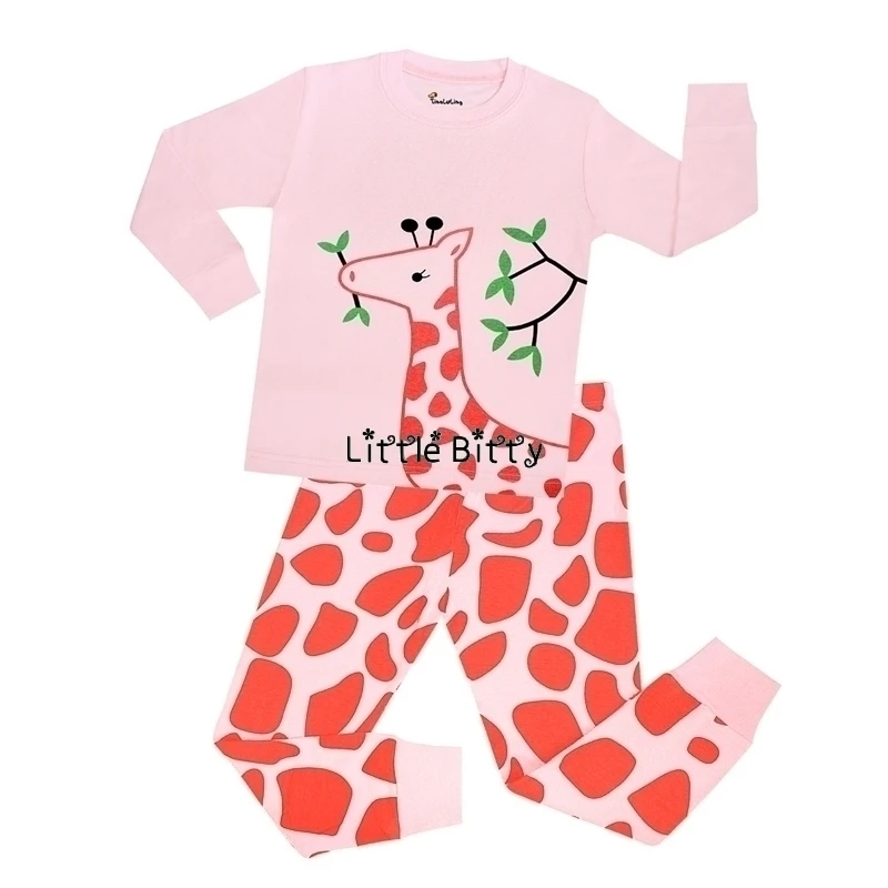 Lovely Girls Heart 100 Cotton High Quality Pajamas Sets Children's Pajamas Unicorn Pijamas For 2T-8T Kids Clothes Homewear children's pajamas bulk Sleepwear & Robes